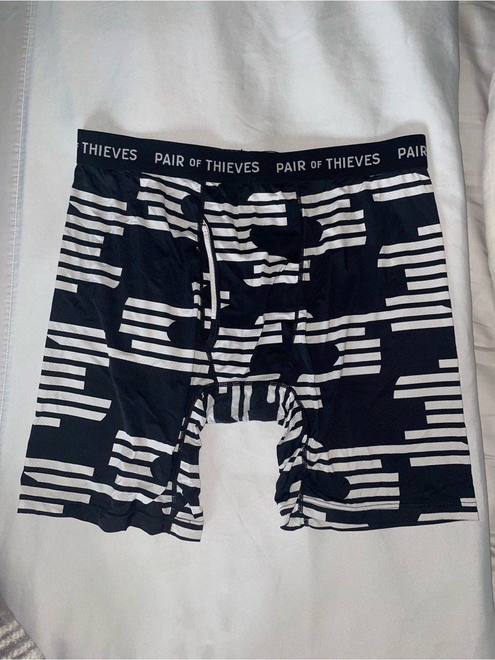 Men’s Black & White Performance Boxer Briefs